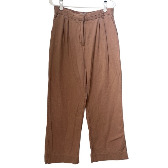 Abercrombie & Fitch Tan Linen Pants Size Medium - Picture 1 of 11